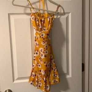 City Studio Yellow Floral Dress